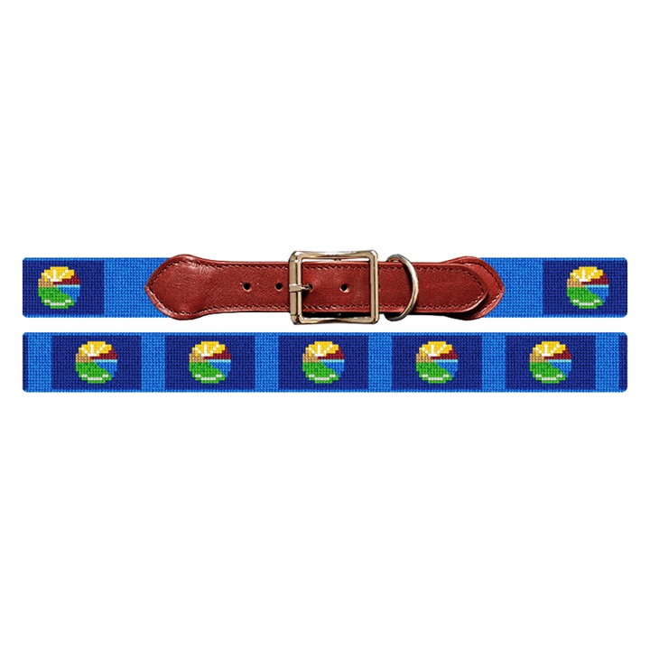 Montana Flag Needlepoint Dog Collar