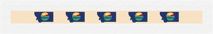 Montana State Needlepoint Dog Collar Kit