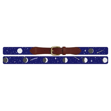 Moon Phases Needlepoint Belt