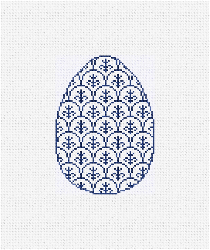 Mosaic Chinoiserie Needlepoint Ornament Kit