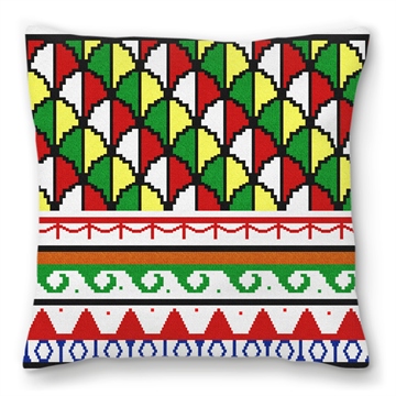 Mosaic Column Needlepoint Pillow