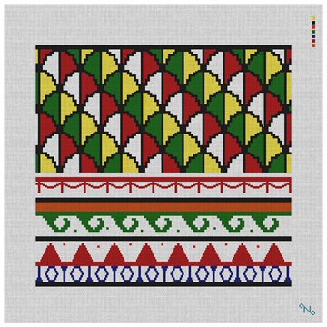 Mosaic Column Needlepoint Pillow Kit