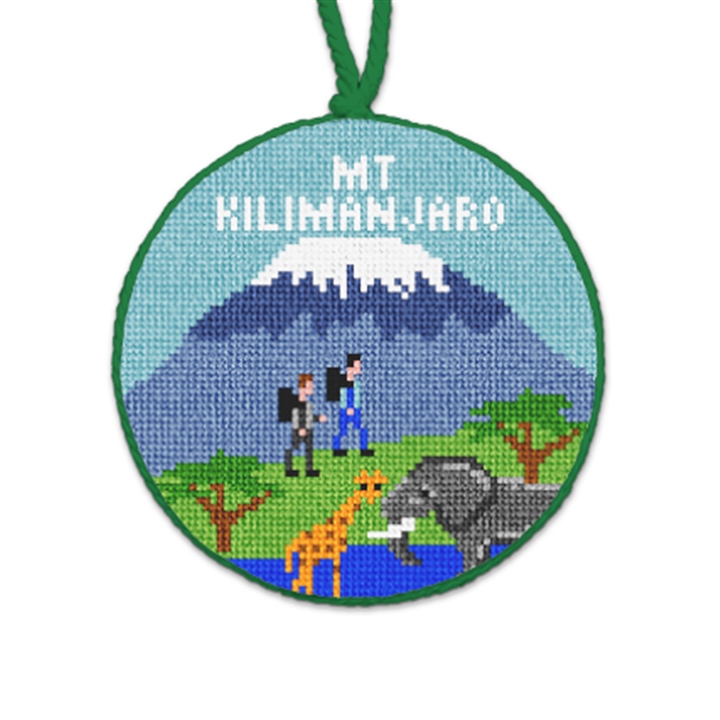 Mount Kilimanjaro Needlepoint Ornament