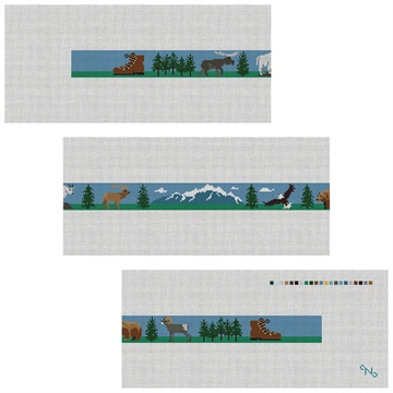 Mountain Hiking Needlepoint Belt Kit