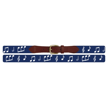 Music Notes Needlepoint Belt