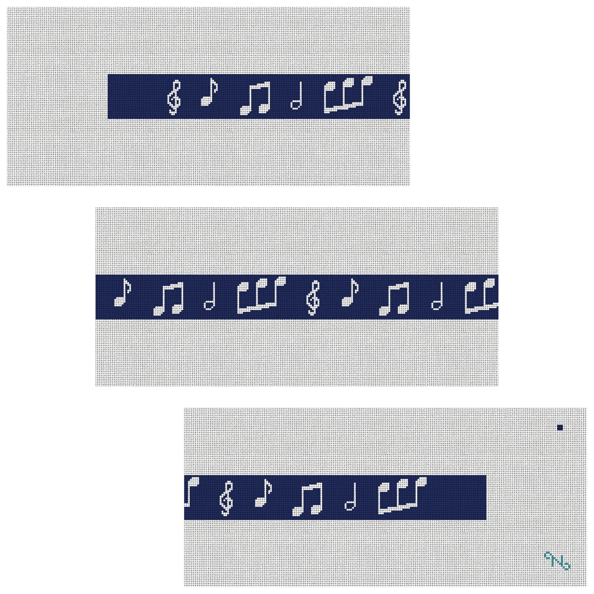 Music Notes Needlepoint Belt Kit