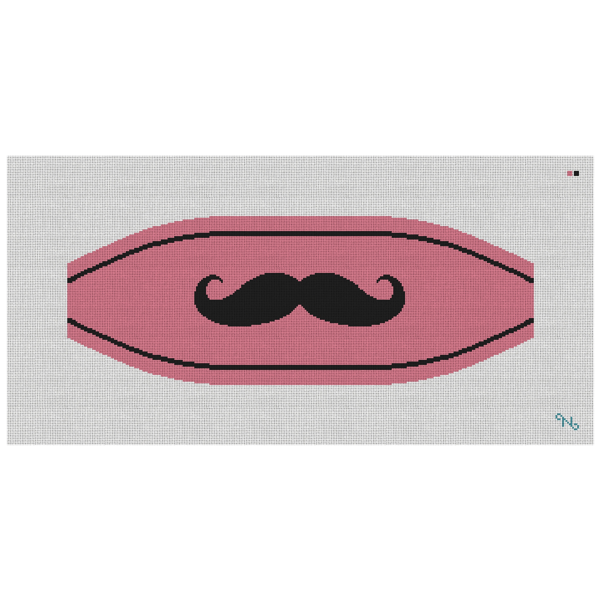 Mustache Cummerbund Needlepoint Kit