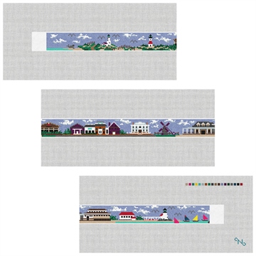Nantucket Commemorative Needlepoint Kit Stitched Preview