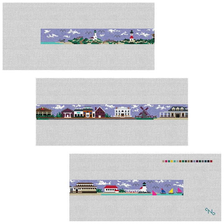 Nantucket Commemorative Needlepoint Kit Stitched Preview