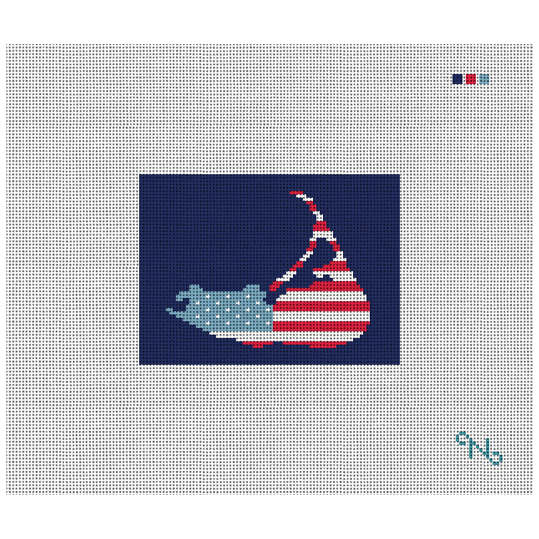 Nantucket Needlepoint Card Wallet Kit