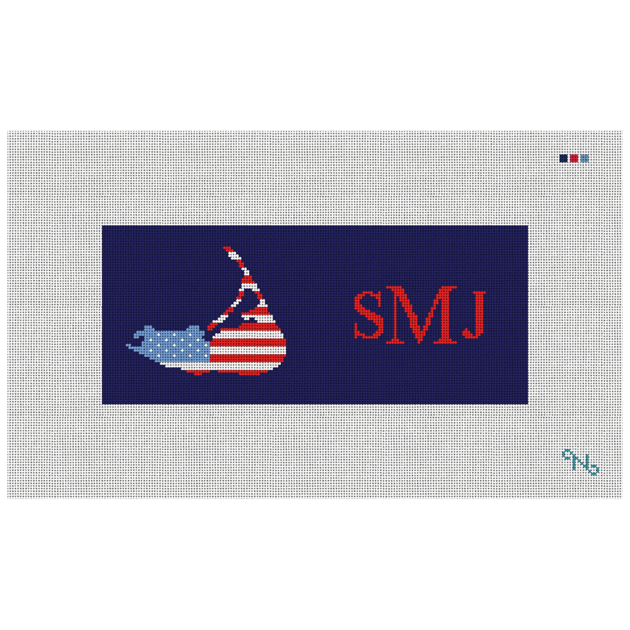Nantucket Needlepoint Flask Kit