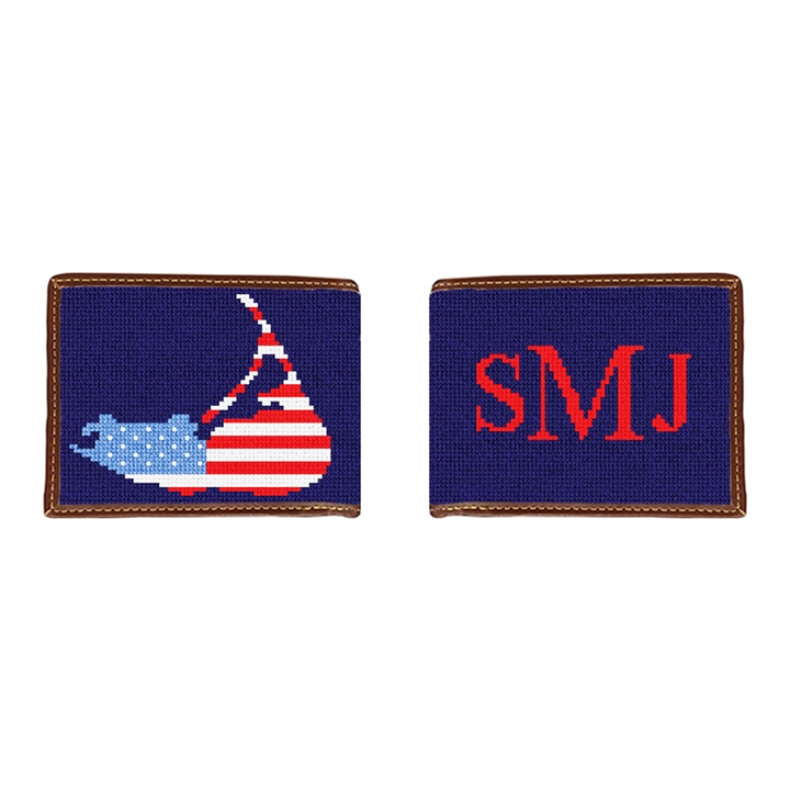 Nantucket Needlepoint Wallet 
