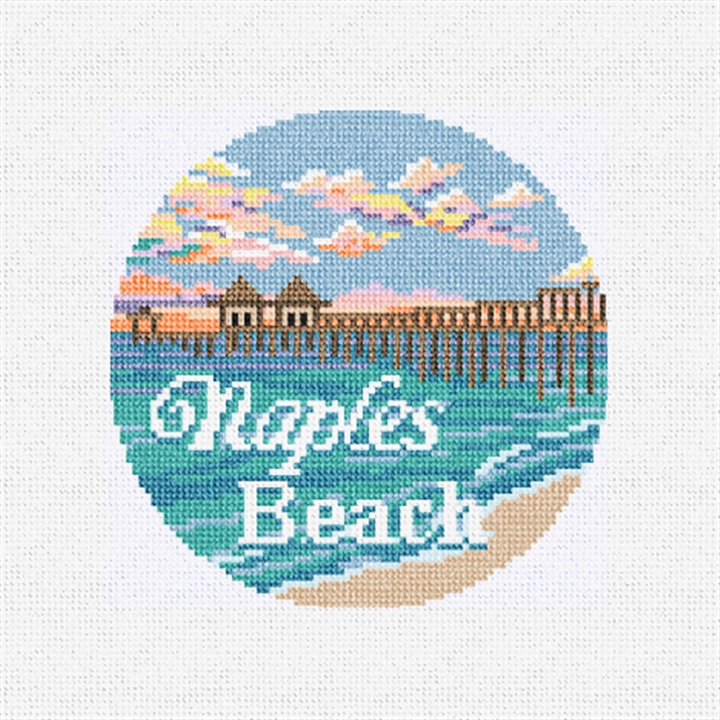 Naples Beach Needlepoint Ornament Kit