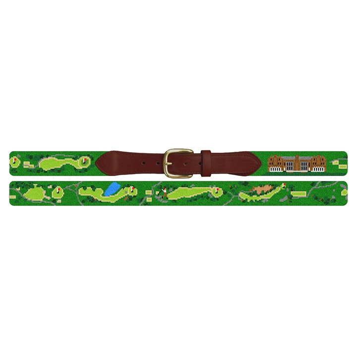 Nassau Country Club Golf Course Needlepoint Belt