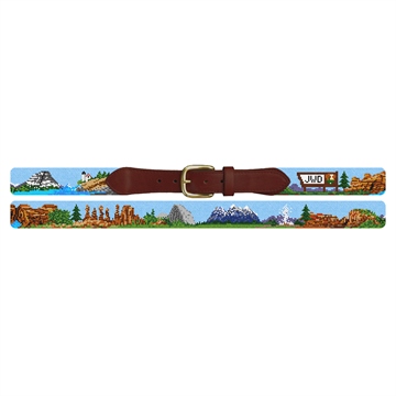 National Parks Needlepoint Belt