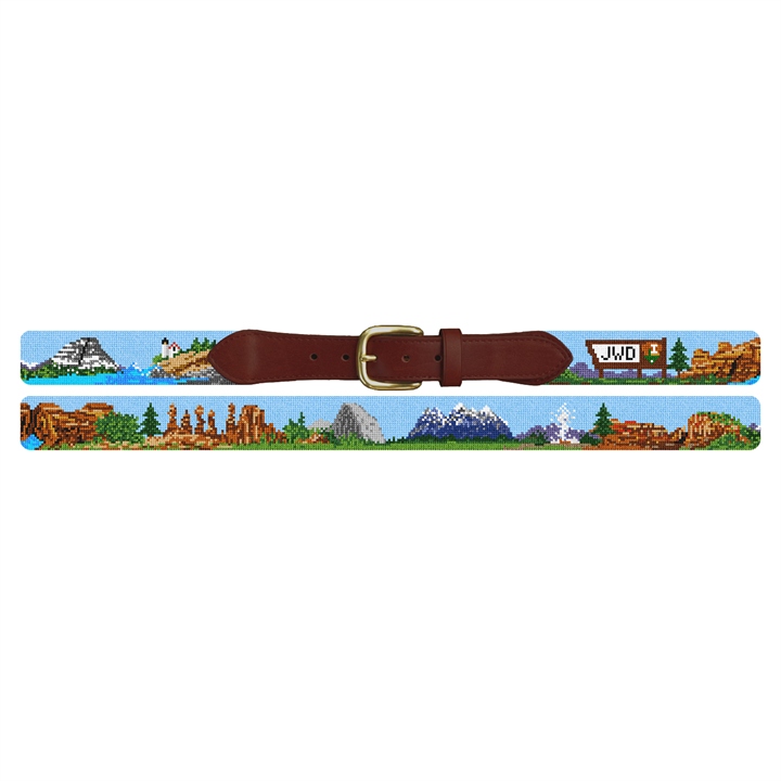 National Parks Needlepoint Belt