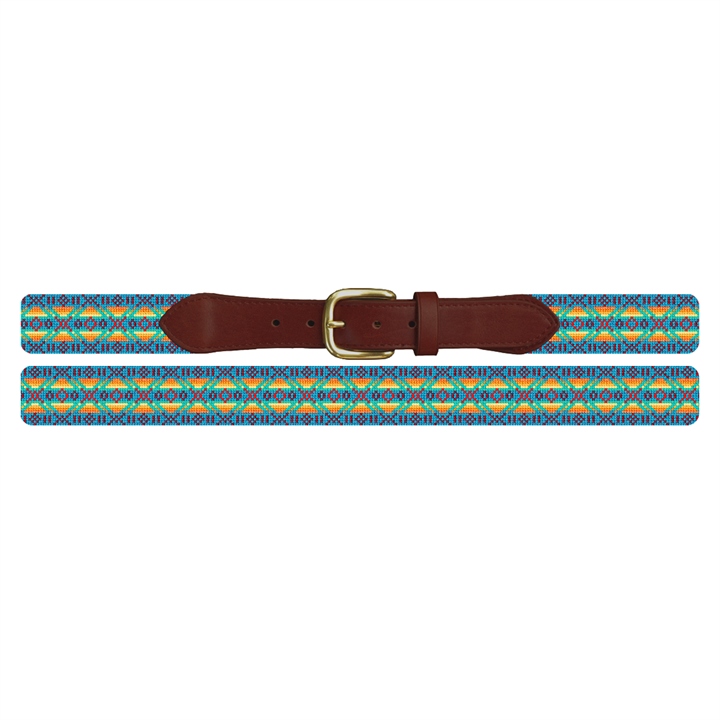 Native American Pattern Needlepoint Belt 