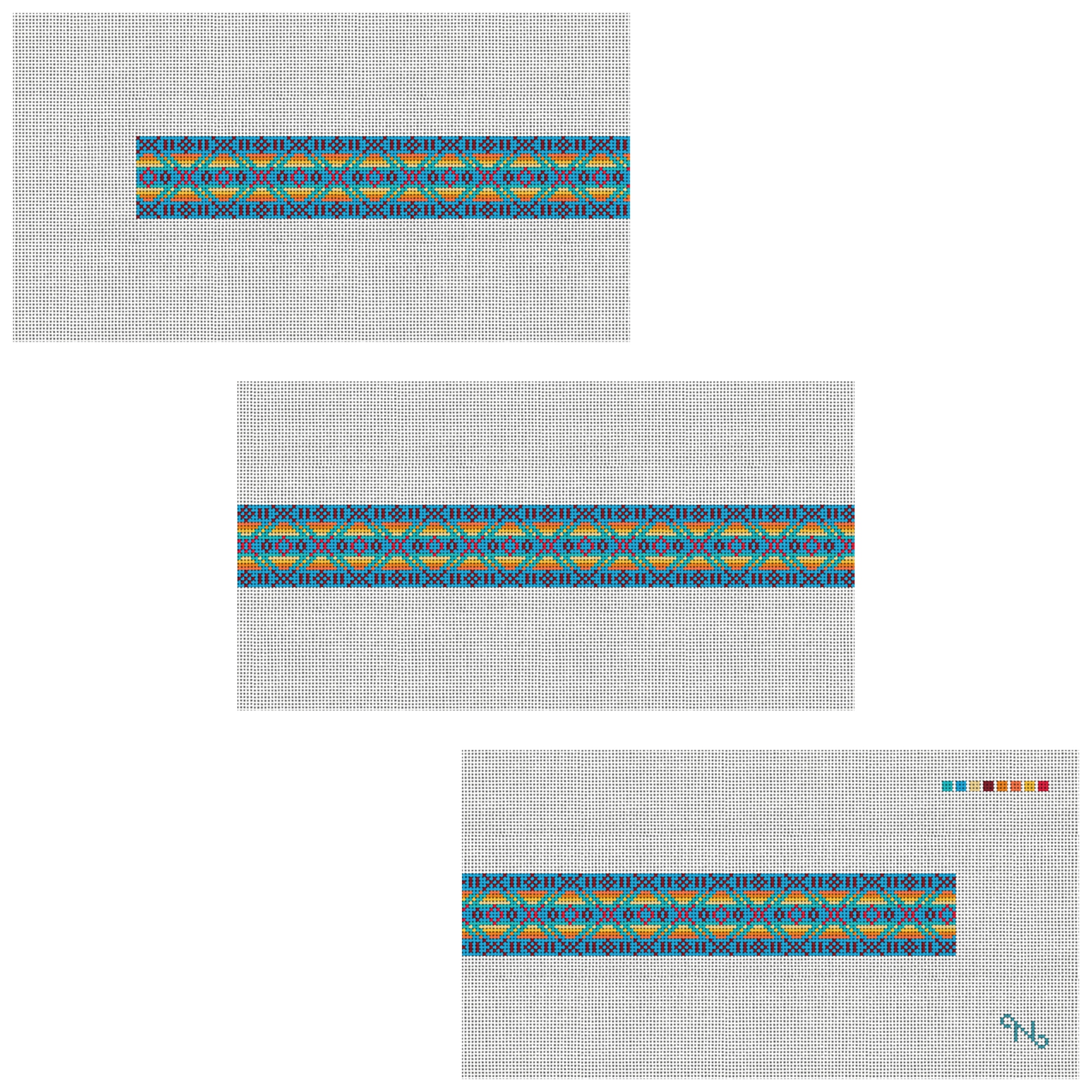 Native American Pattern Needlepoint Belt Kit