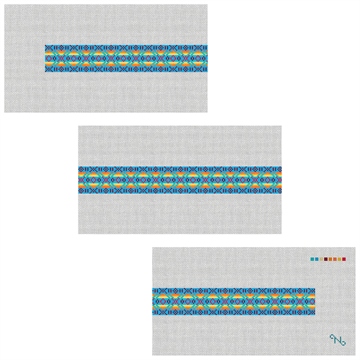 Native American Pattern Needlepoint Belt Kit Stitched Preview