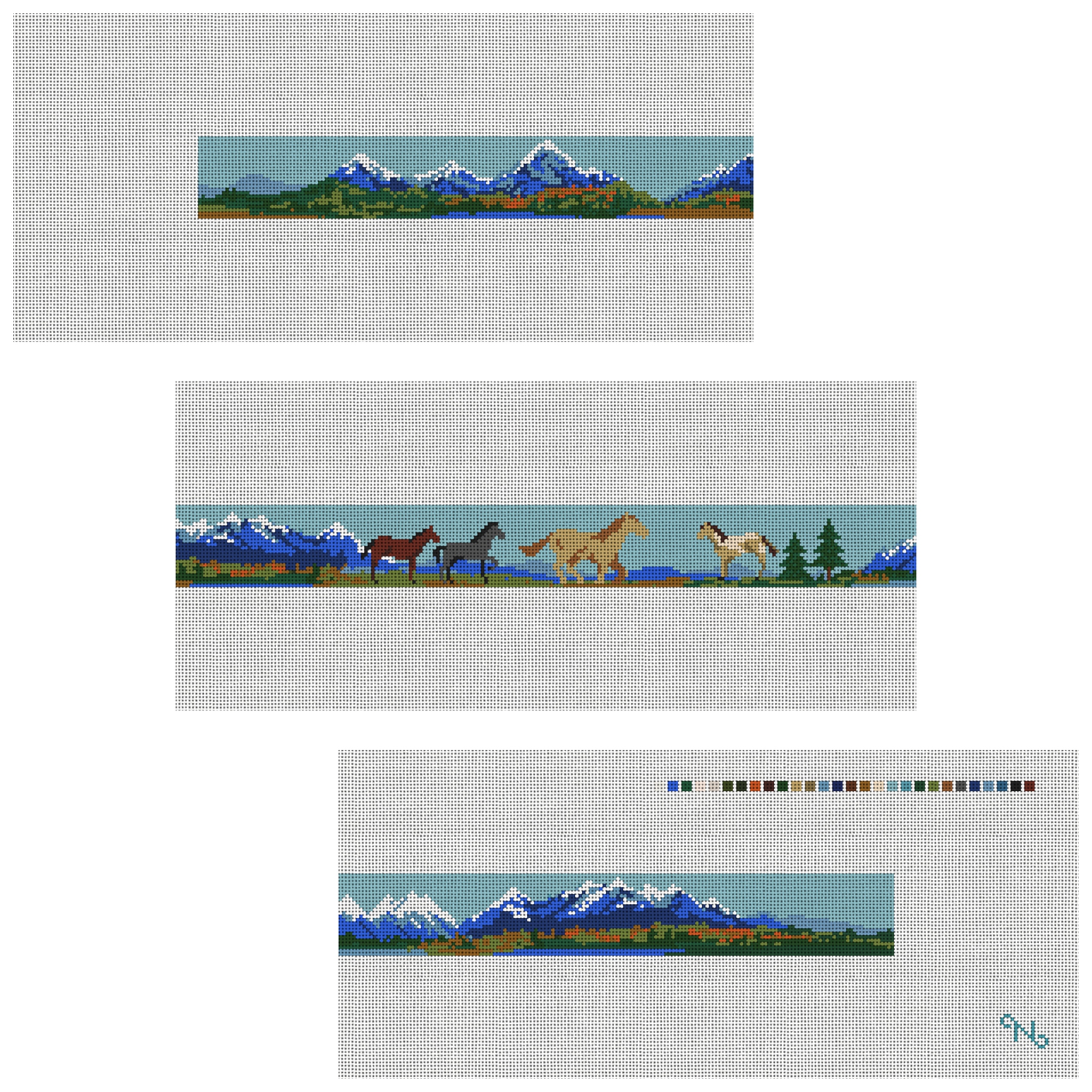 Natural Landscape Needlepoint Belt Kit