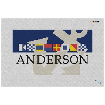Nautical Family Needlepoint Pillow Kit