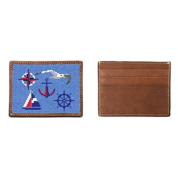 Nautical Needlepoint Card Wallet