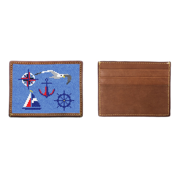 Nautical Needlepoint Card Wallet 