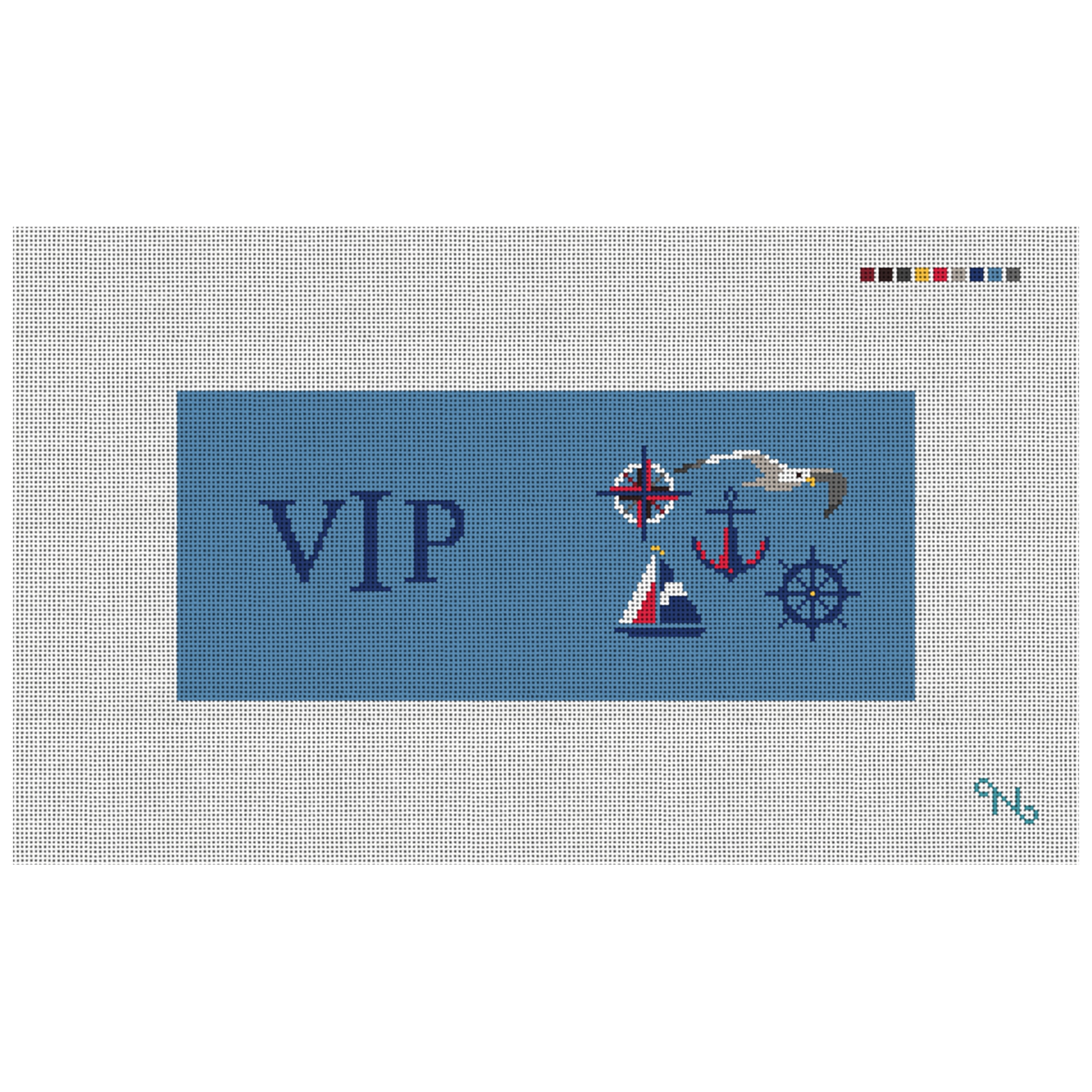 Nautical Needlepoint Flask Kit