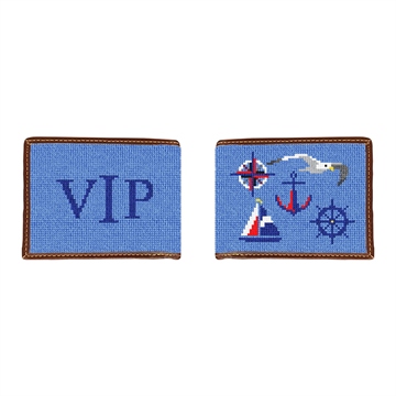 Nautical Needlepoint Wallet