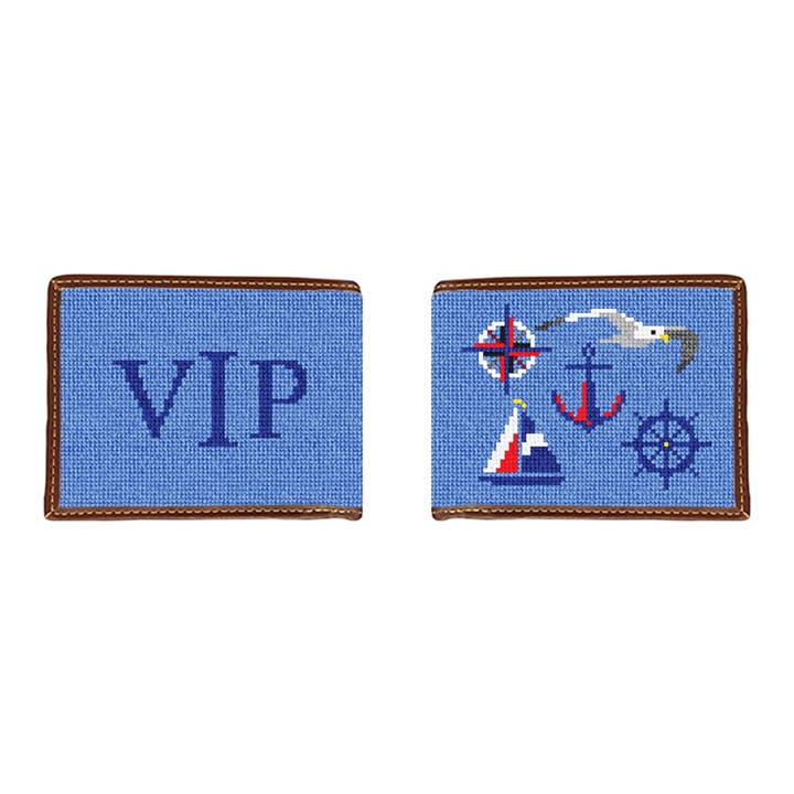 Nautical Needlepoint Wallet 