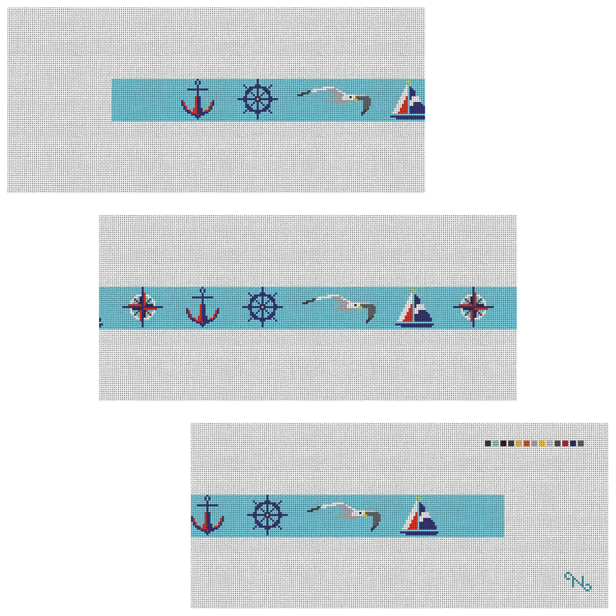 Nautical Sailing Needlepoint Belt Kit