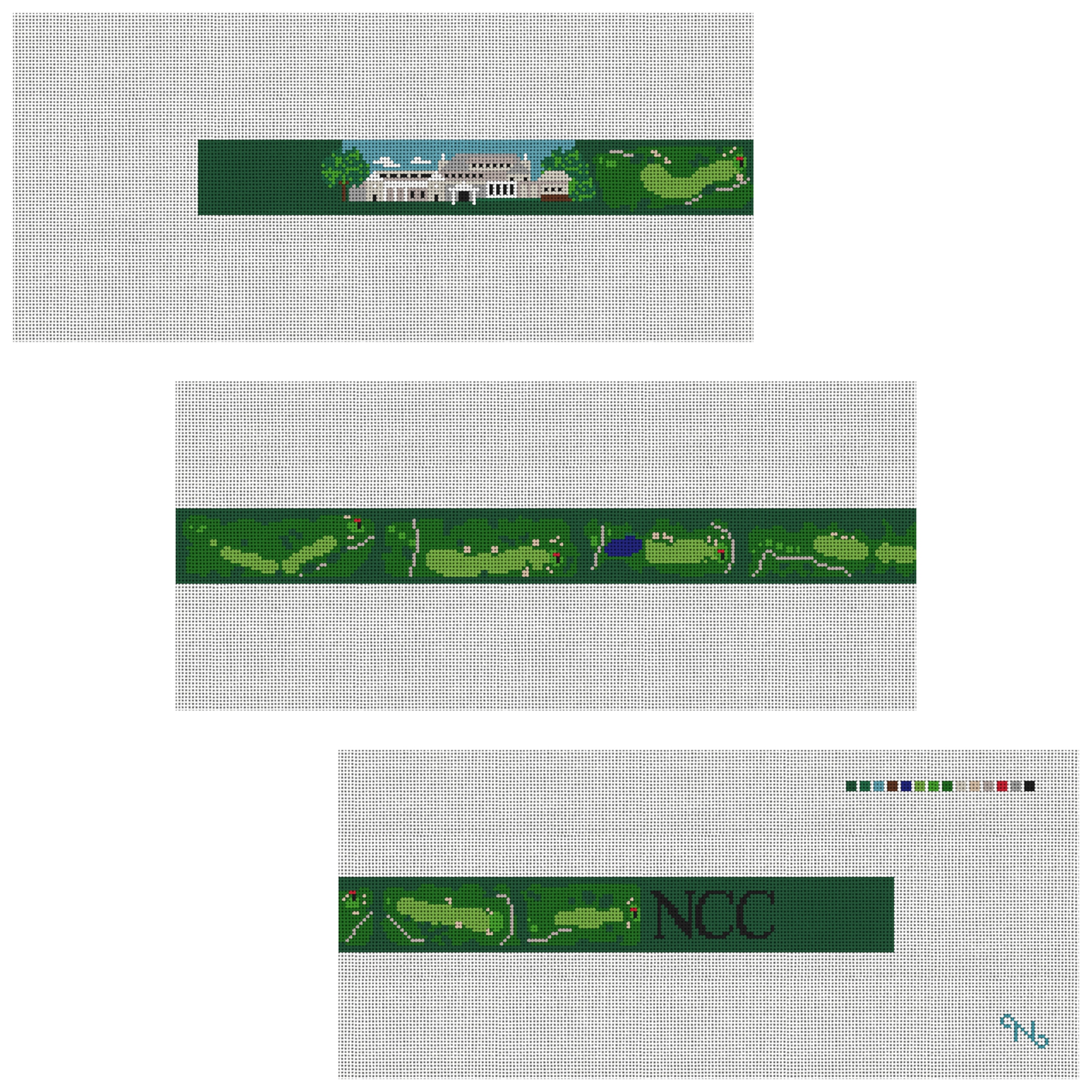 Navesink Golf Course Needlepoint Belt Kit