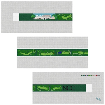 Navesink Golf Course Needlepoint Belt Kit Stitched Preview