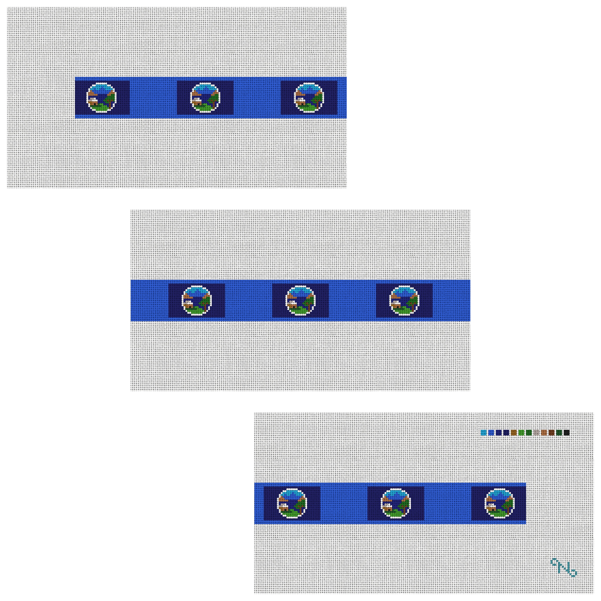 Nebraska Flag Needlepoint Belt Kit