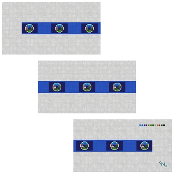 Nebraska Flag Needlepoint Belt Kit