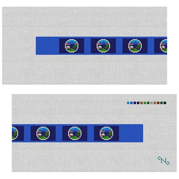 Nebraska Flag Needlepoint Dog Collar Kit