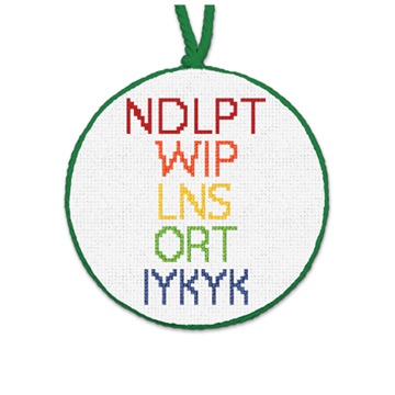 Needlepoint Acronyms Needlepoint Ornament