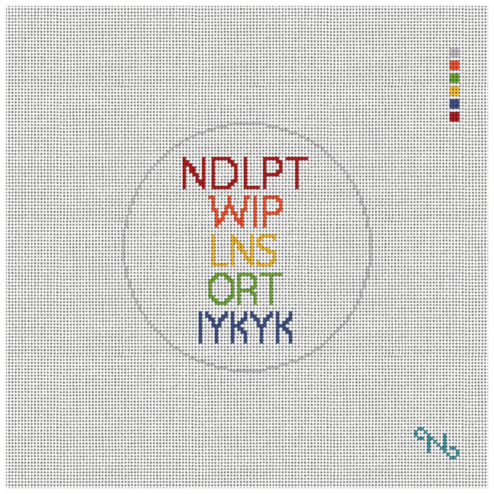 Needlepoint Acronyms Needlepoint Ornament Kit