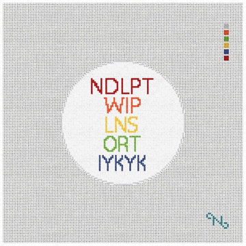 Needlepoint Acronyms Needlepoint Ornament Kit Stitched Preview