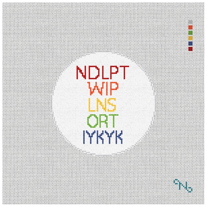 Needlepoint Acronyms Needlepoint Ornament Kit Stitched Preview