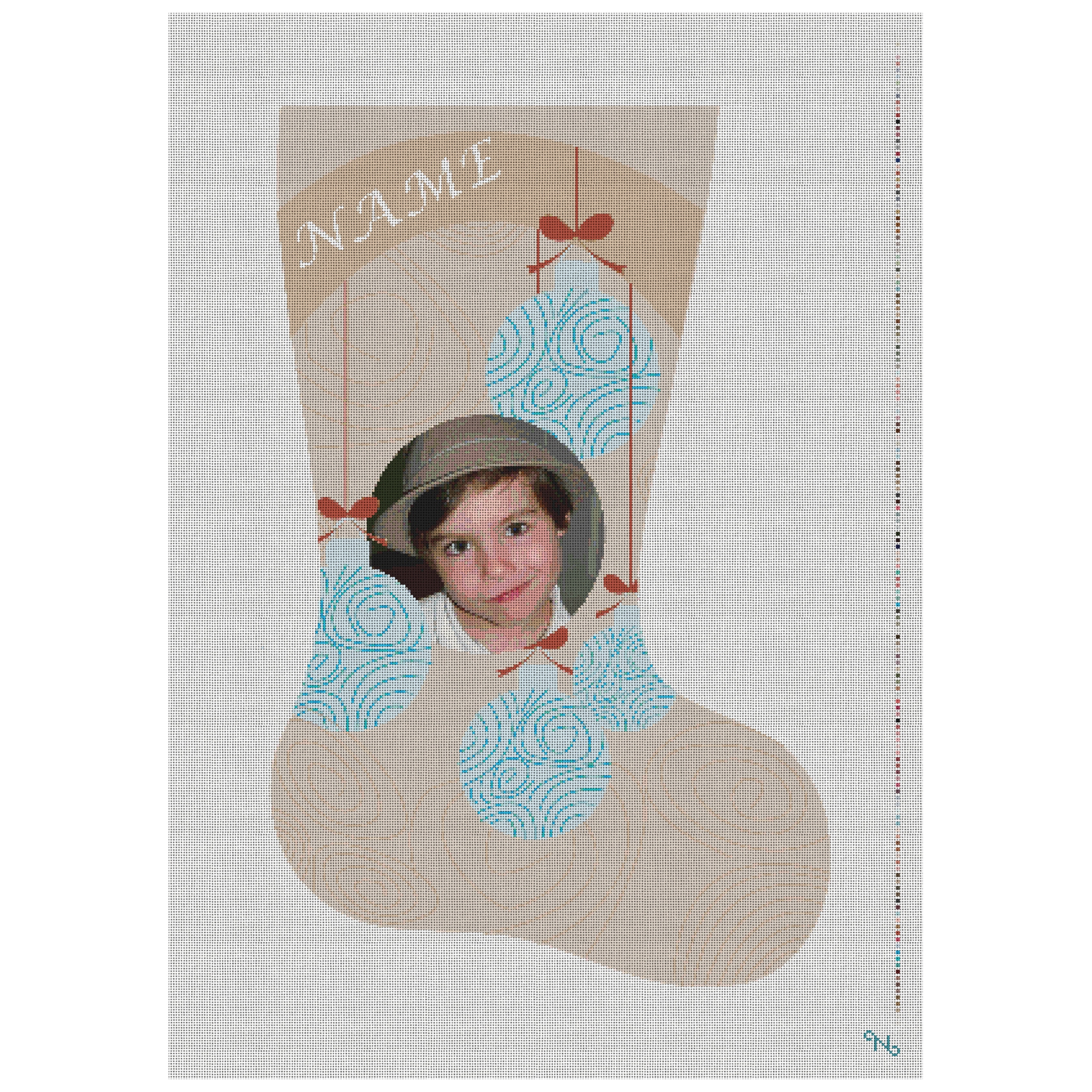 Needlepoint Photo Ornaments Stocking Kit