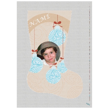 Needlepoint Photo Ornaments Stocking Kit Stitched Preview