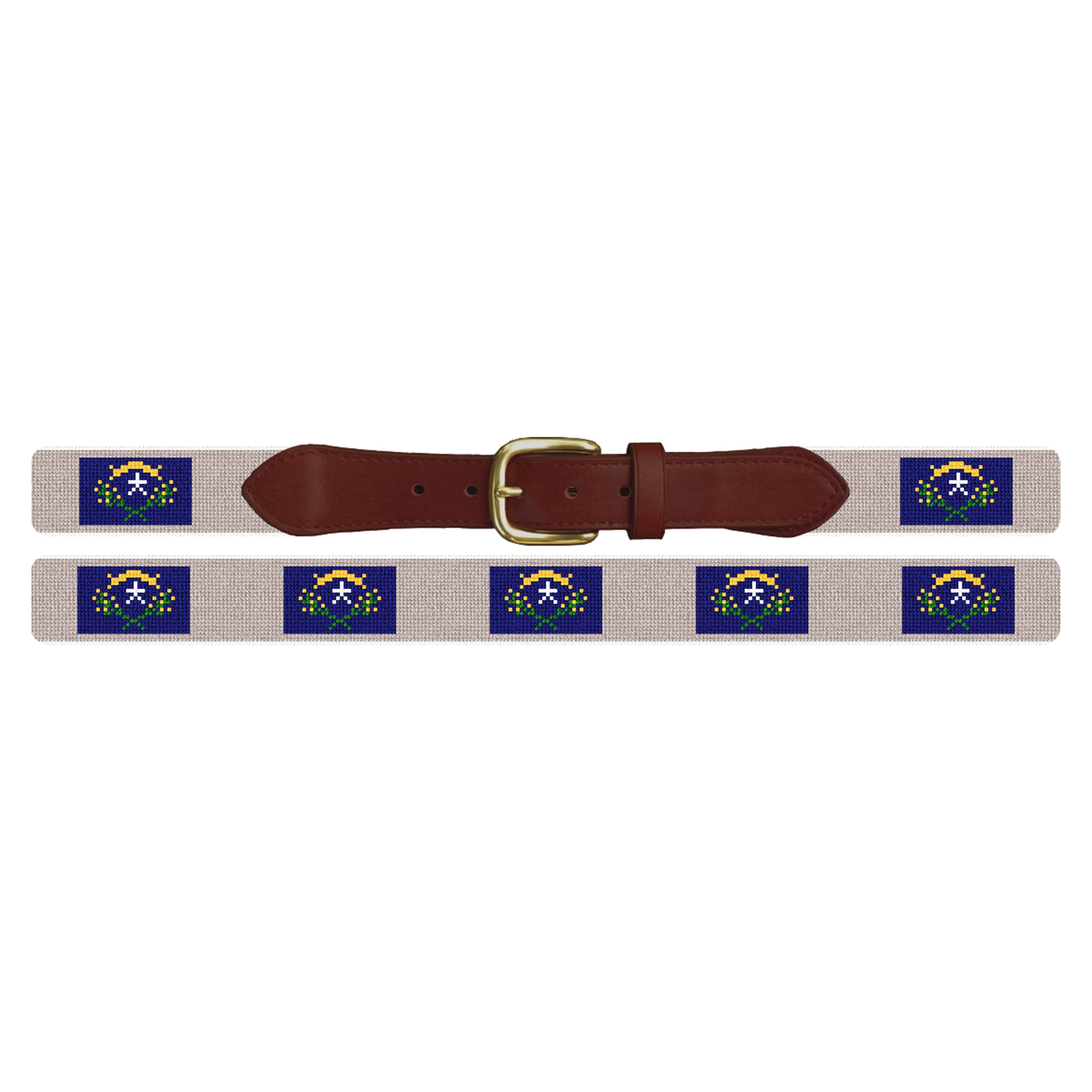 Nevada Flag Needlepoint Belt