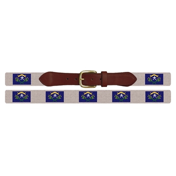 Nevada Flag Needlepoint Belt