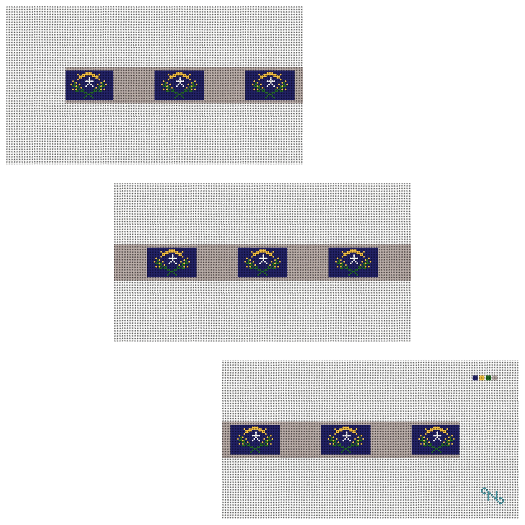 Nevada Flag Needlepoint Belt Kit