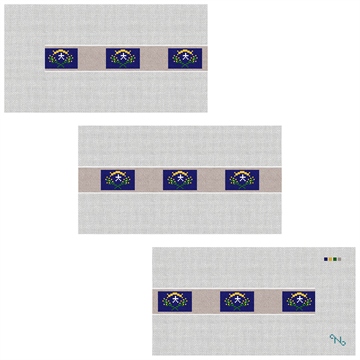 Nevada Flag Needlepoint Belt Kit Stitched Preview