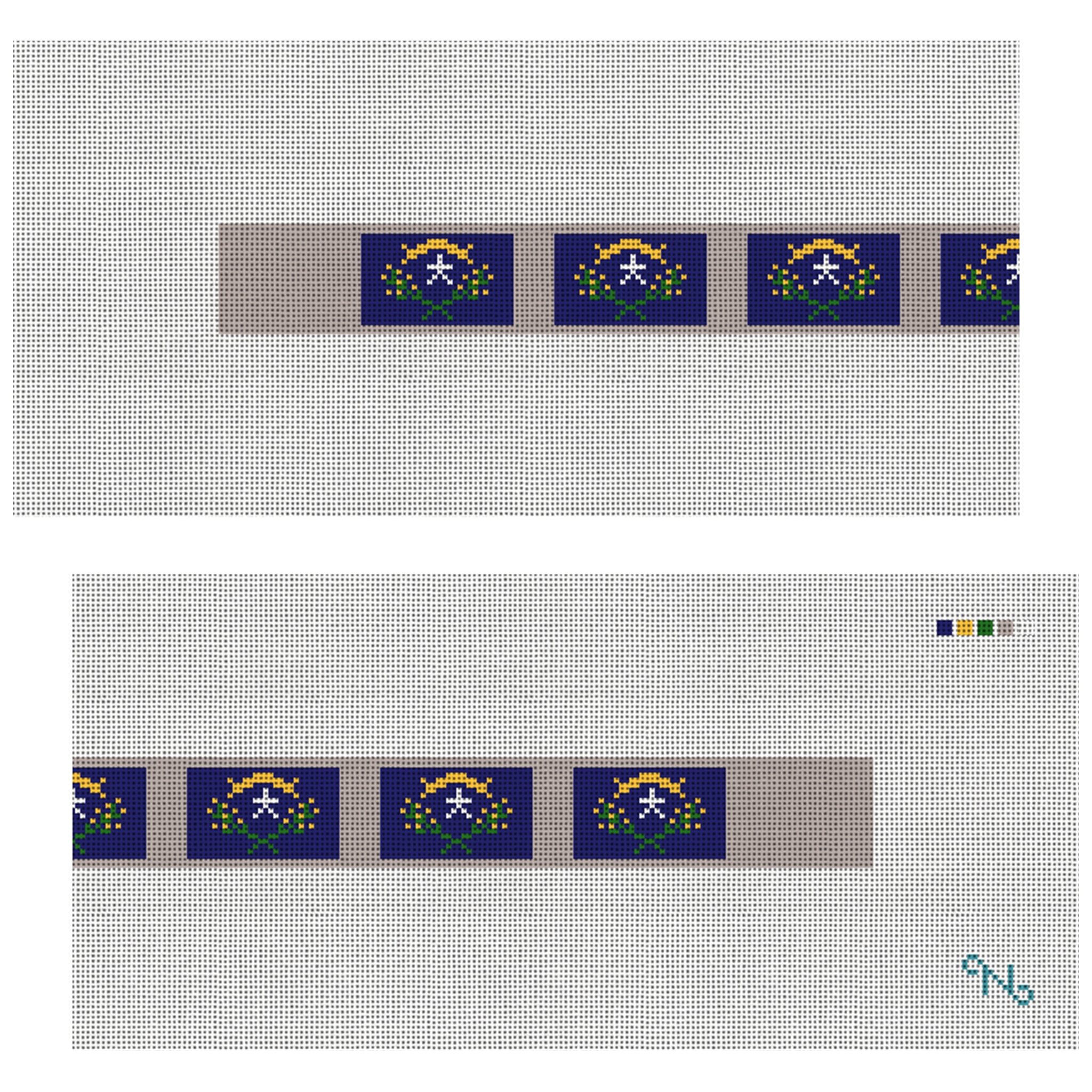 Nevada Flag Needlepoint Dog Collar Kit