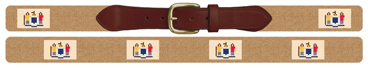New Jersey Flag Needlepoint Belt