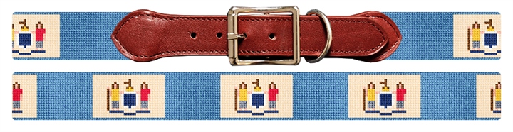 New Jersey Flag Needlepoint Dog Collar