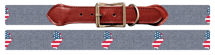 New Jersey State Needlepoint Dog Collar